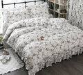 Garden Flower Print King Size Bedding Set Ruffle Duvet Cover Bed Sheet Princess Bed Linens Bedding Set Queen Comforter Sets