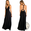 Women's Boho Multiway Halter Neck Flowing Maxi Dress